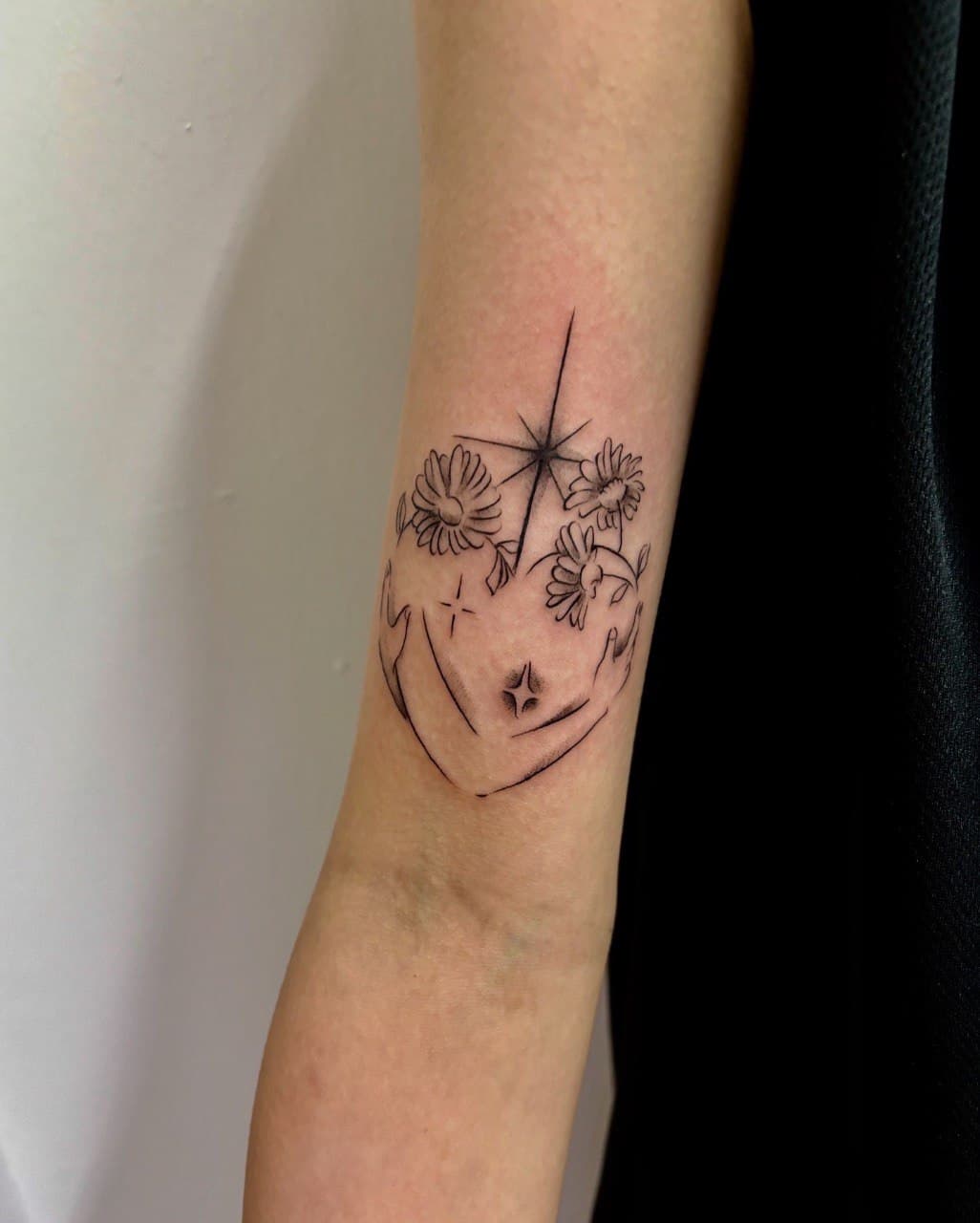 Floral hands fineline